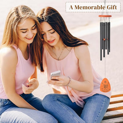 Best Friend Birthday Gifts, Wooden Wind Chimes for Garden Special Friend Gifts for Women Men with Envelope, Outdoor Wind Chimes with Pendant Presents Unique Friendship Gift for Besties, BFF