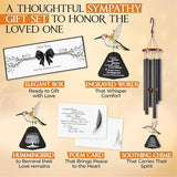 32 Inch Hummingbird Memorial Wind Chimes Outdoor, Sympathy Gifts for Loss of Loved One, Memorial Gifts for Loss of Mom, Sympathy Wind Chimes for Mother, Father, Brother, Sister