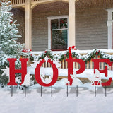 Afirst Christmas Yard Stakes Hope with Nativity Scene Outdoor Decoration Holy Nativity Scene Outdoor Lawn Metal Yard Stakes Outdoor Xmas Stake Lawn Pathway Outdoor Decoration