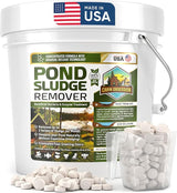 Pond Sludge Remover – 10 Pounds Beneficial Pond Bacteria & Enzyme Treatment - 100% Natural Muck Digester – Safe for All Aquatic Life and Recreation - Made in The USA