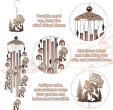 Bigfoot Wind Chime for Outside, Sasquatch Gifts for Women Men, Metal Forest Animal Wind Chime Yard Art Birthday Gift, Home Garden Patio Outdoor Indoor Decor