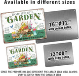 Custom Metal Signs with Name Made in USA Personalized Vintage Garden Sign Waterproof Vintage Decorative Metal Print for Wall Decor Customized Home Garden Ideas Gifts Artwork Prints for Yard Ourdoor