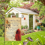 AVOIN colorlife Cardinal Memorial Garden Flag 12x18 Inch Double Sided, A Letter From Heaven Commemorate Cemetery Grave Yard Outdoor Decoration