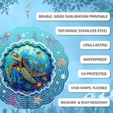 Sea Turtle Wind Spinner, 3D Hanging Stainless Steel Garden Spinner, Wind Spinner Hanging for Outdoor & Indoor Décor, Unique Gifts for Yard Garden Decoration or Patio Décor (Sea Turtle)