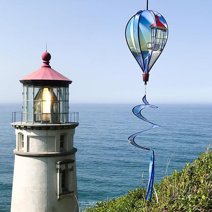 In The Breeze 0987 Coastal Lighthouse Hot Air Balloon-6 Panel Wind Decoration