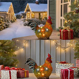 TAKE ME Womens Birthday Gifts Gardening Gifts Chicken Decor for Mom Garden Decor Solar Light Rooster Decor for Women Mom Grandma Birthday Gifts for Chicken Lovers