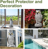 OFFO 2 Pack Plastic Owl Scarecrow for Halloween Decorations Outdoor Garden, Yard, Pool Decoration, 8.3 in Height