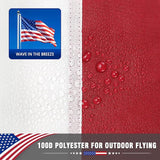 American Flag 3x5 Ft, American Flags for Outside 3x5, US Flag with Bright Color, Brass Grommets & Fade Proof Polyester for Outdoor Flying & Indoor Decor- Home, Garden, Porch