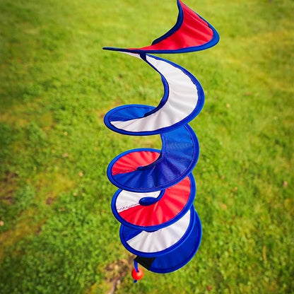 In The Breeze 4246 Red, White and Blue, 24-Inch Patriotic Curlie Wind Spinner, 24 Inch