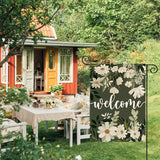 AVOIN colorlife Daisy Spring Flowers Garden Flag 12x18 Inch Double Sided Outside, Seasonal Floral Welcome Yard Outdoor Flag