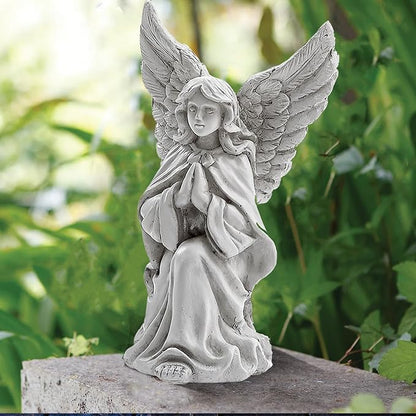 Angel Statues for Garden, 11" Angel Garden Statues Outdoor, Garden Angels Outdoor/Outside Statue, Praying Angel Grave Decorations