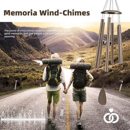 FSVGYY Wind-Chimes-Outdoor-Deep-Tone, Large Soothing Melodic Tones Windchimes, Wind Chimes for Outside, Memorial Wind Chime Best Gift for Mom Women Grandma Neighbors(32" Brown Coated Aluminum)