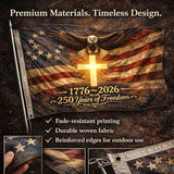 US 250 Flag – 250th Anniversary USA Double Sided 3-Ply Outdoor Flag, We The People 1776-2026 Patriotic Yard & House Banner for 4th of July (5, 4X6)