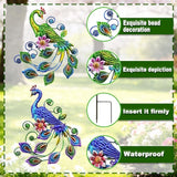 2 Pack Peacock Metal Decorative Garden Stakes - 29.5 Inch Patio Decor Art and Rust Resistant Metal Garden Decor for Indoor and Outdoor Decor - Perfect for Patio and Lawn Ornaments