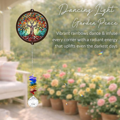 Memorial Suncatcher - Tree of Life Ornament - Sympathy Gift for Loss of Loved One - Condolence Bereavement Gifts - Remembrance Funeral Keepsake - Mother's Day for Mom Dad