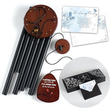 Memorial Wind Chimes for Loss of Loved One, Windchimes in Memory of a Loved One, Sympathy Gift Baskets, Bereavement Condolence Gifts, Memorial Gifts for Loss of Mom, 32" Sympathy Cardinal, Black