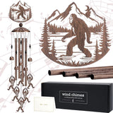 Bigfoot Gifts Wind Chimes - Metal Windchime Sasquatch Yard Decor for Garden Backyard Patio Balcony Indoor Outdoor Art Hanging Decoration Christmas Birthday Gift for Women Mom Grandma Friend