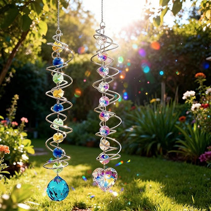 SNAIL GARDEN 2 Pack Gazing Ball Spiral Tail Making Kits with 360° Rotatable Hooks, DIY Suncatcher Kit with Pliers, Suncatcher Kits for Adults, DIY Craft for Home Decor, Hanging Ornaments