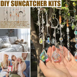 DIY Suncatchers, 450 pcs Sun Catchers Making Supplies Kit Art and Crafts for Adults Prism Hanging Decorative Suncatcher with Crystals Rainbow Maker for Indoor Windows Office Home Decor (Cat)