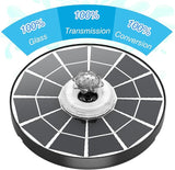 AISITIN 4W Solar Fountain with Lights, Chargeable Solar Bird Bath Fountains Built-in 2200mAh Battery, 2026 Upgrade Glass Panel Solar Water Pump for Bird Bath, Garden, Pond, Pool, Fish Tank, Aquarium