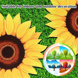 Tandefio 3 Pcs Sunflower Stepping Stones for Garden 12 Inch Decorative Stepping Stones Outdoor Heavy Duty Walkway Iron Pavers for Garden Decor Indoor Outdoor Patio Yard, Yellow Sunflower