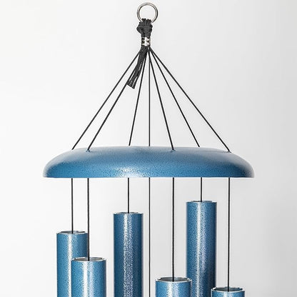 Corinthian Bells by Wind River - 60 inch Sky Blue Wind Chime for Patio, Backyard, Garden, and Outdoor décor (Aluminum Chime) Made in The USA