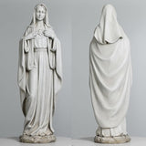 BC Catholic Immaculate Heart of Virgin Mary Statue, 24.5" H Large Holy Mother Statue for Garden, Mother Mary Outdoor Décor for Yard Patio Lawn Hallway, Catholic Gift, Handpainted by Buildclassic