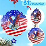 3D Wind Spinner, 12 inch 3D Kinetic Metal Garden Spinners, Rustproof Metal Garden Decor Yard Art, Wind Sculptures Ideal Gift for Homeowners & Garden Lovers