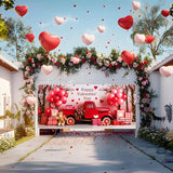 Valentine Garage Door Banner 157.5x70.9in Large Love Garage Door Cover Outdoor Valentine Decorations for House Exterior Yard Party Backdrop with Grommets and Rope