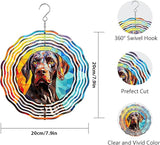 German Shorthaired Pointer Dog Wind Spinners Outdoor Dog Memorial Gifts, 3D Metal Kinetic Hanging Garden Wind Spinner, Spinner Decor, Wind Sculptures for Outdoor & Indoor, Window, Yard Decor (GSP 1)