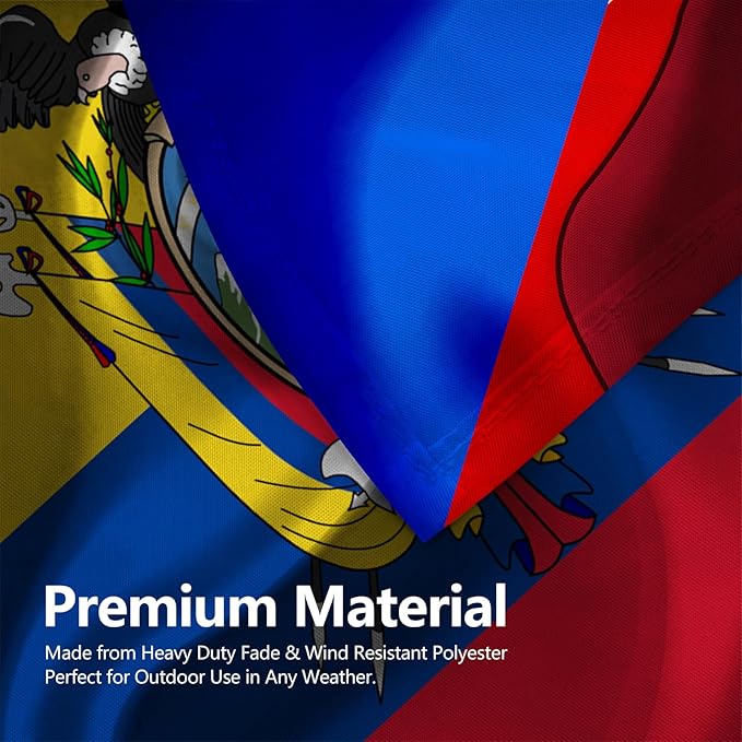 Puerto Rican Puerto Rico And Ecuador Flag 3x5 Ft Double-Sided Printed Indoor/Outdoor Flag Polyester Fabric Decorative Banner With 2 Brass Grommets 3x5 Foot National Flags For Outside