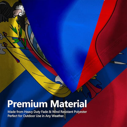 Puerto Rican Puerto Rico And Ecuador Flag 3x5 Ft Double-Sided Printed Indoor/Outdoor Flag Polyester Fabric Decorative Banner With 2 Brass Grommets 3x5 Foot National Flags For Outside