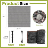 Koi Pond Netting Kit 28 x 30ft, Heavy-Duty Pe, Bird Deer Fence Netting, Durable Net Cover for Leaves, Protect Fish from Blue Heron Bird, Cats & Predators, Stakes & Ties Included