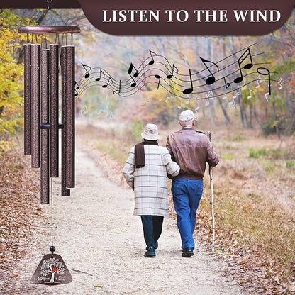 60th Anniversary Wedding Gifts, Best 60th Anniversary 32" Wind Chimes for Parents Grandparents, 60 Years of Marriage Gift Ideas for Wife Husband, Diamond Wedding for Couple Windchimes