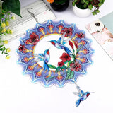 Hummingbird Wind Spinner Gifts for Women Metal Hanging Wind Spinner Metal Bird Wind Chimes House Yard Art Garden Decor (Hummingbird)