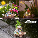 Nacome Solar Gnome Turtle for Garden Decor - Outdoor Statues for Patio,Yard,Balcony Ornament,Birthday Gifts for Women/Mom/Grandma,Mom's Best Gifts