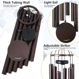 Vanquer Wind Chimes for Outside Deep Tone - 38'' Wind Chimes Outdoor Clearance, Deep Tone, Windchimes Outdoors, Memorial,Wind Spinner, Sympathy Gift, Patio, Home Décor (Bronze)