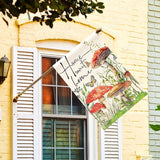 AVOIN colorlife Home Sweet Home Spring Mushrooms House Flag 28 x 40 Inch Double Sided, Seasonal Flowers Welcome Yard Outdoor Flag