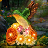 Linkax Birthday Easter Gifts for Adults Women Mom Grandma, Hummingbird Statue Solar Lights Outdoor Garden Decor for Outside Patio Yard Front Porch Balcony Home, Gardening Housewarming Gifts New Home
