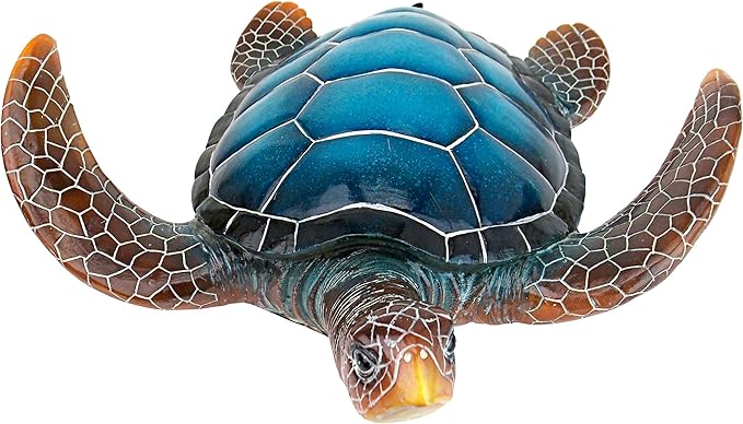 Large Blue SEA Turtle Statue