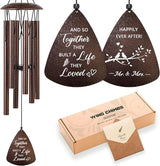 Wedding Gifts for Couples, 32" Bronze Wind Chimes Gift for Wedding Engagement Newly Wed, Bridal Shower Gift for Bride, Mr and Mrs Gifts