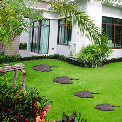 BRASSTAR Cast Iron Ginkgo Leaf Shape Modeling Stepping Stone Garden Lawn Flower Bed Outdoor Farmland Decor TQGJPT827