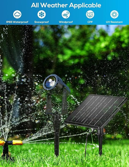 ZYAN Solar Color Changing RGB Spotlights with Remote, Separate Monocrystalline Panels & USB-C Powered, Auto On Off, Outdoor IP65 Waterproof for Patio Yard Path (16 Pack)
