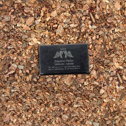Black Granite Memorial Headstone Or Garden Memorial for Lost Infant or Child - Include You Personalized Text. Can be Used as a Sympathy Gift, Garden Stone or Grave Maker (7 x 4 x 2)
