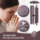 ASTARIN Customized Wind Chimes for Loss of Loved One, Memorial Gifts for Loss of Mom/Dad, Bereavement Gifts for Loss of Father, Wind Chimes for Outside Deep Tone, Produced in USA