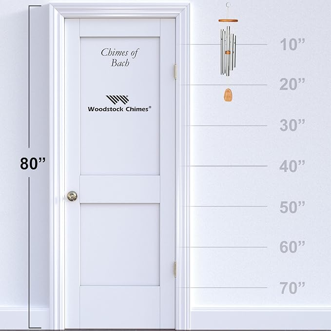 Woodstock Chimes Signature Collection, Chimes of Bach, 28'' Famous Melodies Wind Chimes for Outdoor, Patio, Home or Garden Décor (CBWSI)