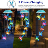Solar Hummingbird Gift for Mom Grandma Girls, Color Changing Solar Wind Chimes for Outside, Outdoor Decorative Mobile Lights for Garden, Patio, Window, Party Decors, Gift for Women