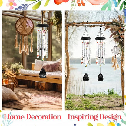 32 Inch Gifts for Mom Wind Chimes Unique Moms Birthday Gift from Daughter Son Large Floral Style Mother Wind Chimes for Mothers Day Thanksgiving Christmas Birthday