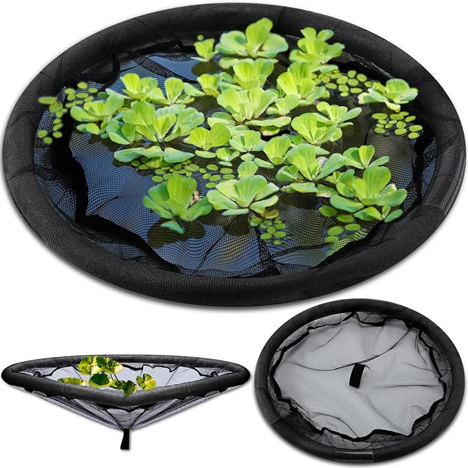 Diameter Fish Barrier Black Flora Round Floating Island Plant Protector for Your Home Pond Protects Fish