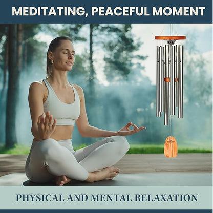 Woodstock Chimes Signature Collection Woodstock Memorial Chime 24'' Amazing Grace Wind Chime Inspirational and Memorial Wind Chimes for Outdoor, Patio, Home or Garden Décor Sympathy Bereavement (AGMU)